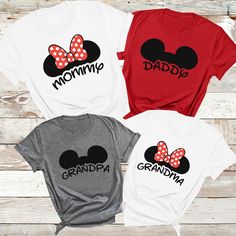 Disney Vacation 2022 Family T-shirt Family Disney Outfits, Disney Cruise Family, Personalized Disney Shirts, Disney Cruise Shirts, Disney Family Vacation Shirts, Grad Shirts, Family Disney Trip, Minnie Mouse Shirts, Disney Family Vacation