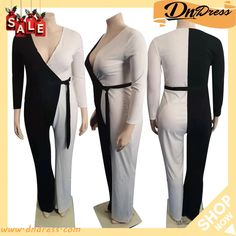 Plus Size Contrast Color Patchwork Sashes Jumpsuit Fitted Jumpsuits And Rompers With Belt For Spring, Fitted Jumpsuits With Belt For Spring, White Fitted Jumpsuits And Rompers With Tie Waist, Fitted White Jumpsuits And Rompers With Tie Waist, White Fitted Jumpsuit With Tie Waist, Clubwear Jumpsuits, Contrasting Colors, Jumpsuit Romper, Jumpsuit