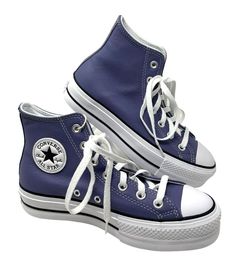 Converse Chuck Taylor Lift Platform Hi Lilac Leather Women Shoes Casual A09991C    Brand new with box no lid. 100% AUTHENTIC! Inspired by the iconic looks of '90s girl bands, these platform Chucks are sure to turn heads. Canvas can be as refined or edgy as you'd like, while a double-stacked sole takes you higher. Platform leather high top sneakers Elevated platform for added height Lace-up style for adjustable fit Iconic star ankle patch Check out my Store for more models! PAYMENT  Make sure you make a payment! Otherwise we will not send your order. SHIPPING For US customers: We ship to confirmed PayPal address ONLY. Delivery time may vary based on the location of you city. The estimated delivery date is based on the USPS tracking system. For international buyers: If shipping fee is not sh 90s Girl Bands, Women Shoes Casual, Platform Chucks, Iconic Looks, 90s Girl, Leather High Tops, Tracking System, Girl Bands, Shoes Casual