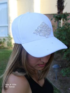 Crystal Hat - Womens Baseball Hats - Trucker Hats - Rhinestones Cap - Wedding Cap - Women's Hat - Cr Womens Baseball Hats, Bridesmaid Hats, Crystal Hat, Wedding Cap, Cat Ears Girl, Hats Trucker, Bling Hat, Women Trucker, Cat Ears Headband