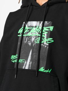 Metro Type Skate cotton hoodie from OFF-WHITE featuring black, bright green, cotton, graphic print to the front, graphic print to the rear, drawstring hood and straight hem. | Off-White Metro Type Skate cotton hoodie Futuristic Hoodie, Neon Green Hoodie, Skate Hoodie, Polo Tees, Cute Preppy Outfits, Green Hoodie, Cotton Hoodie, Preppy Outfits, Green Cotton