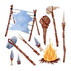 an image of different items that are in the fire