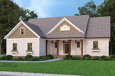 this is an artist's rendering of the cottage style home