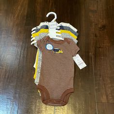 Carters Nwt Newborn Bodysuits Size Newborn (6-9 Pounds) New With Tags! Would Make A Great Shower Gift 5 Short Sleeved Bodysuits Construction Theme Cotton Material Yellow Cotton Bodysuit For Playtime, Fitted Yellow Onesie With Short Sleeves, Yellow Fitted Short Sleeve Onesie, Fitted Yellow Bodysuit For Playtime, Yellow Fitted Bodysuit For Playtime, Newborn Onsies, Bunny Onesie, Construction Theme, Pink Bodysuit