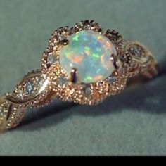 Rose Gold Ring Beautiful Fire Opal Diamond Jewelry Ring Rose Gold Flower Rings For Party, Elegant Rose Gold Flower Ring For Party, Jewelry Rose Gold, Fire Ring, Ring Color, Jewelry Ring, Womens Jewelry Rings, Fire Opal, Rose Gold Ring