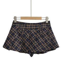 Olivia Mark - Vintage Plaid Pleated Skirt High-Waisted A-Line Skirt College Style Mini Skirt Mini Plaid Skirt, Style Mini Skirt, Plaid Pleated Skirt, Textured Sweater, College Style, Denim Midi Skirt, Vintage Plaid, Plaid Skirt, Black White Fashion