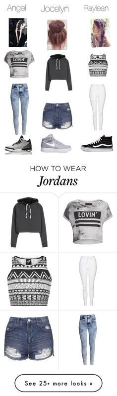 Friends by baseballgirl109 on Polyvore featuring Illustrated People, Topshop, HM, Religion Clothing, NIKE, Vans and RetrÃ² Nikes Shoes, Illustrated People, Clothing Nike, Religion Clothing, Nike Vans, Fitness Challenges, Color Jeans, Fitness Outfits, Cute Outfits For School