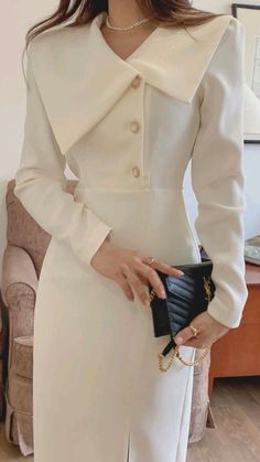 Sunday Dress Outfit, Elegant Outfit Classy, Sunday Dress, Modest Dresses Casual, Stylish Work Attire, Modesty Fashion, Woman Suit Fashion, Korean Fashion Dress, Mode Casual