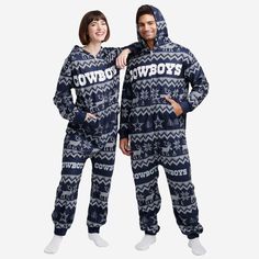 Holiday Onesies, Dallas Cowboys Women, Winter Fire, Womens Pjs, Matching Christmas Pajamas, Onesie Pajamas, Word Mark Logo, Logo Display, Matching Family Pajamas