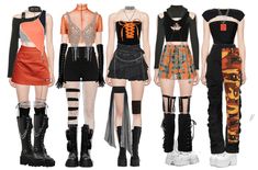 Swith_mel0dy on ShopLook | The easiest way to find the perfect outfit Friends Clothing, Goth Platforms, Korean Outfits Kpop, Kpop Fits, Group Outfits, Pop Outfits