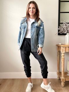 All the 80's vibes in this oversized distressed denim jacket. Super soft and lightweight. Pair it over your favorite dress, or oversized sweater and leggings. This denim jacket will be your go to this season! Runs true to size with an oversized fit. Mandy is wearing a size Small. Final sale, no returns or exchanges. Oversized Demin Jacket Outfit, Oversized Sweater And Leggings, Oversized Denim Jacket Outfit, Oversized Distressed Denim Jacket, 80's Vibes, Sweater And Leggings, Demin Jacket, Denim Jacket Outfit, Oversized Denim Jacket