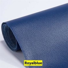 the royal blue leather is rolled up and ready to be used