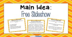 the main idea for a free slideshow