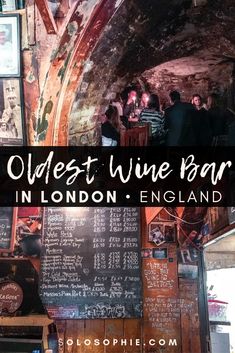 the oldest wine bar in london and england