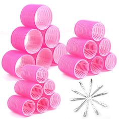 PRICES MAY VARY. 🎀【What Will You Get】Hair roller set includes 18pcs hair rollers and 10pcs sturdy duckbill clips. Curler rollers of 3 different sizes create jumbo large lift hair volume, the diameter is approx 2.48 inches/6.3cm, 1.69 inches/4.3cm, and 1.46 inches/3.7cm. ⚠️【Attention Please】Hair roller size is 6.3cm 4.3cm 3.7cm. Please check the size before purchasing. The three sizes apply separately to long hair, medium hair, and short hair. It is not recommended to use thin or very hard hair Velcro Curlers, Rollers For Hair, Big Rollers, Large Hair Rollers, Hair Roller Clips, Diy Hair Rollers, Hair Curlers Rollers, Large Curls, Hair Roller