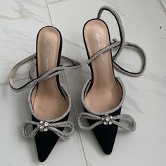 Absolutely Gorgeous, Bought Them For A Wedding, But Never Went To It. And They Are Too Fancy For Me. Size 5 In Uk But American Shoes Size Is 7 American Shoes, Public Desire Shoes, Public Desire, Shoes Brand, Shoe Brands, A Wedding, Black Silver, Size 7, Brand New