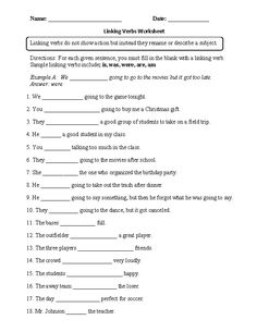 the worksheet for linking words to describe what is in each word and how do they