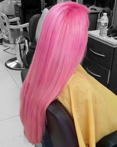 💕 Pink paradise 💕 acheived by using Strawberry Jam and Bubblegum Rose #UnicornHair by @fashionfabnews. Semi Permanent Pink Hair, Permanent Pink Hair Dye, Rose Strawberry, Hair Color Crazy, Pink Paradise, Hair Color Pastel, Hair Color Purple