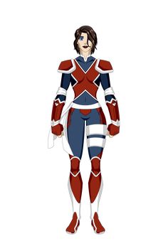 a cartoon character dressed in red, white and blue