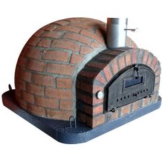 an outdoor brick oven is shown on a white background