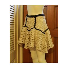 Women's Pentagon Yoke Embellished Crochet Mini by AnnieBriggs, $56.00 Skirts Crochet, Embellished Crochet, Crochet Mini Skirt