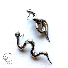 Handmade snakes game earing is inspired by my passion to nature and animals specially snakes. I wish you like it too. Game Earrings, Snake Game, Nature And Animals, My Passion, Snakes, Jewelry Earrings Studs, Handmade Silver, Selling On Etsy, Sell On Etsy