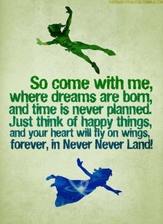 a quote from tinkerbell on the theme of peter panton's fairy tale