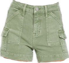 Utility Jean Shorts With Pockets, High-waisted Utility Shorts With Side Pockets, High Waist Utility Cargo Shorts With Hip Pockets, High Waist Utility Shorts With Side Pockets, Utility High-waisted Shorts With Side Pockets, Green High-waisted Shorts With Pockets, Khaki High-waisted Cargo Shorts, High-waist Green Shorts With Cargo Pockets, High-waisted Khaki Cargo Shorts With Pockets