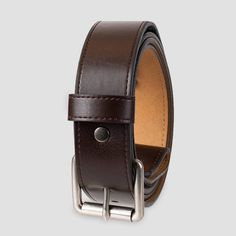 Complete your look with this stretch casual belt with rivets by Goodfellow & Co that is sure to make a great addition to your everyday wardrobe. The elevated, leather and faux leather blend stretch belt strap adds a touch of sophistication to both your casual and formal outfits, while giving you a comfortable and customizable fit with each wear. Plus, thanks to an adaptive friendly design, this belt is so easy to put on that you can use just one hand to wear and secure it in place. Casual Brown Belt For Work, Casual Brown Belt For Workwear, Casual Brown Belt With Buckle Closure, Adjustable Casual Belt For Workwear, Casual Brown Adjustable Belt, Casual Adjustable Brown Belts And Suspenders, Sensory Friendly, Formal Outfits, Stretch Belt