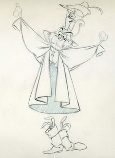 a drawing of an animated character with arms outstretched