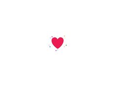 a red heart with confetti sprinkles in the center on a white background