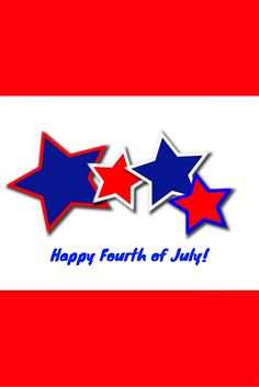 happy fourth of july with three stars and the words happy fourth of july on it