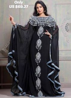 Big Sale !! Offer For US Customers, BUY 5, GET 1 FREE (add 6 to cart) Islamic Wedding Dress, Farasha Abaya, Kaftan Design, Kaftan Designs, Fancy Gowns, Islamic Wedding, Moroccan Dress, Fabric Colour, Abaya Dress