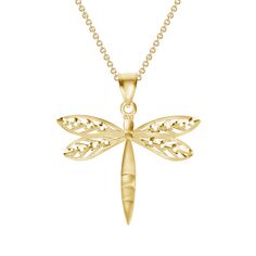 The dragonfly symbolizes hope, change, and love. They are significant power and spirit animals and teach us great life lessons. Embrace your inner elephant with this beautiful pendant necklace. Product Information • Metal: 10k or 14k in Yellow/Rose/White Gold• Weight: 10k - 1.3 g. | 14k - 1.4 g.• Dimensions: 1.1" inches x 1.1" inches • Chain: Rolo Chain with Spring Ring Clasp - 1 g SKU: QM1344 Gold Dragonfly Necklace For Gift, Yellow Gold Dragonfly Jewelry Gift, Yellow Gold Dragonfly Jewelry For Gifts, Elegant Gold Dragonfly Necklace, Beautiful Pendant Necklace, Spirit Animals, Charm Pendant Necklace, Great Life, Rolo Chain