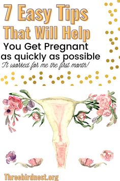 the words 7 easy tips that will help you to get pregnant as quickly as possible