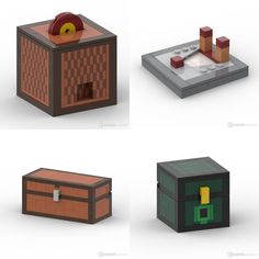 four different types of legos are shown here