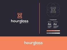 the logo for hourglass, a company that sells glass and other items in its store