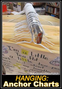 an advertisement for hanging anchor chart in a shop