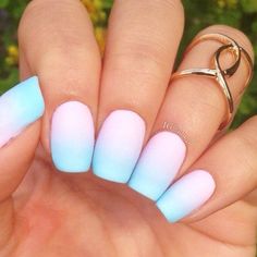 Kids Nail Designs, Blue Ombre Nails, Pink Ombre Nails, Nail Art Ombre, Super Nails, Nails For Kids, Trendy Nail Art, Gradient Nails, Nail Designs Summer