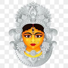 Face Rangoli, Puja Design, Ashtami Puja, Navaratri Images, Spiritual Illustration, Maha Ashtami, Durga Pooja