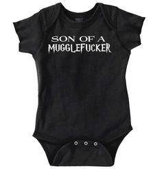 BlackFlat | Funny Fitted Black Onesie, Magic And Mystery, Daughter Funny, Casting Spells, Baby Boy Bibs, Boy Bib, Romper Bodysuit, Cute Jokes, Boy Shirt