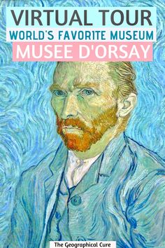 a painting with the words virtual tour world's favorite museum musee dorsay