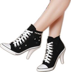 Trendy Fabric Heels, Casual Heels With Rubber Heel Cap, Lace Up High Heels, High Heels Shoes, Heels Shoes, Black Canvas, High Heel Shoes, All Over The World, Small Businesses