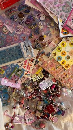 many different types of stickers and magnets