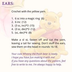 a poem with winnie the pooh on it and an image of a teddy bear