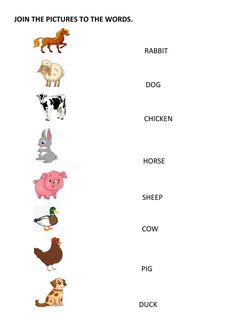 an animal word family worksheet with pictures to help kids learn how to read