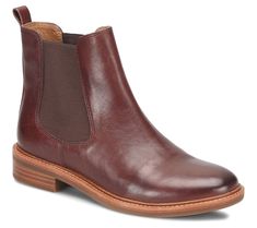 This classic-cool leather Chelsea boot boasts a high-traction sole, a comfy padded insole, and seam-sealed construction, making it practical for your commute and social gatherings -- indoors and out! From Sofft. Comfortable Leather Ankle-high Boots, Comfortable Leather Ankle Boots, Comfortable Ankle-high Leather Boots, Comfortable Boots With Leather Sole For Fall, Comfortable Fall Boots With Leather Sole, Leather Chelsea Boots With Cushioned Footbed For Fall, Cushioned Footbed Boots For Work And Fall, Cushioned Boots For Workwear In Fall, Comfortable Leather Boots With Round Toe