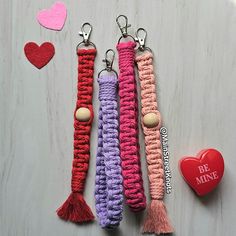 valentine's macrame keychains Chapstick Lip Balm, Macrame Keychain, Lip Balm Holder, Beaded Keychain, For Her Gifts, He Or She, Stocking Stuffer Gifts, Wristlet Keychain, Beaded Keychains