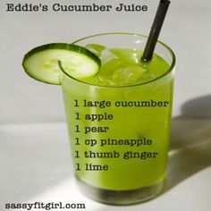 Cucumber Juice Recipe, Directions: Grab a juicer, pop the all of ingredients and drink up! Cucumber Juice Recipe, Green Drink, Juicy Juice, Cucumber Juice, Juice Recipe