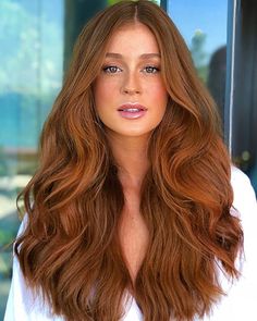 Deep Ginger Hair, Strawberry Blonde Hair, Auburn Hair, Red Hair Color, Feathered Hairstyles